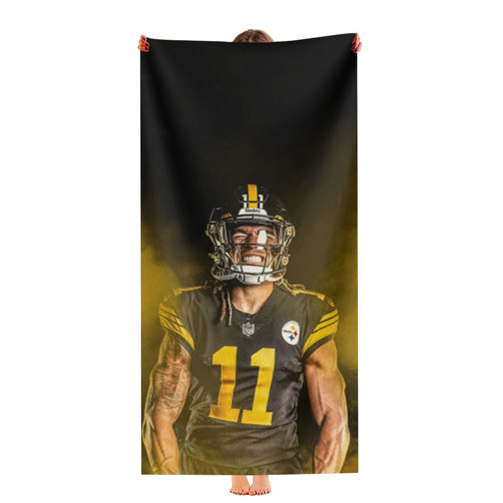Chase Claypool Pittsburgh Steelers Ultra-Soft Luxury Bathroom Towels