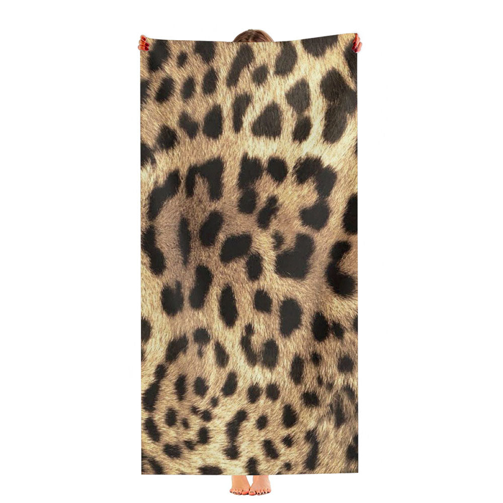 Cheetah Texture Pattern Style Ultra-Soft Luxury Bathroom Towels