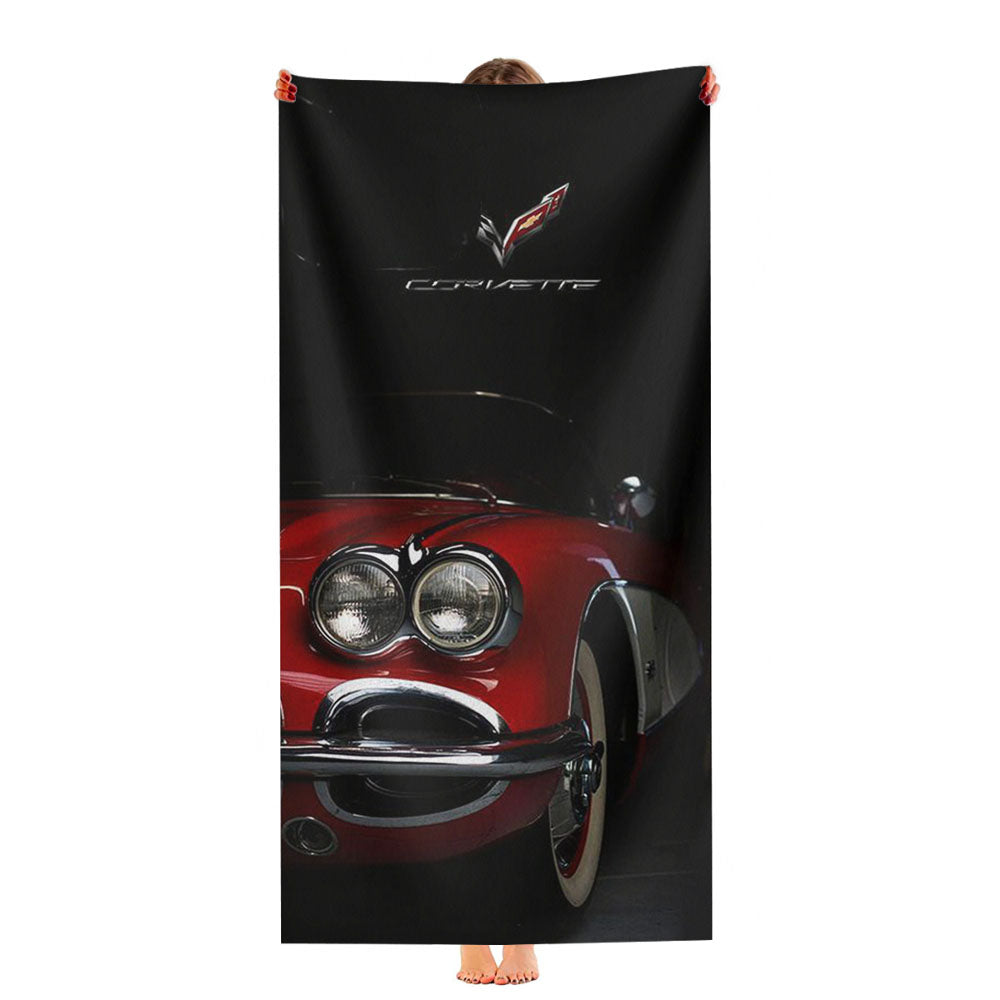 Chevrolet Chorvette 1957 Speedfuilie Ultra-Soft Luxury Bathroom Towels