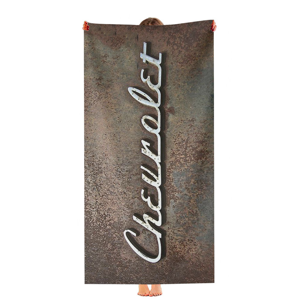 Chevrolet Rusty Logo Ultra-Soft Luxury Bathroom Towels