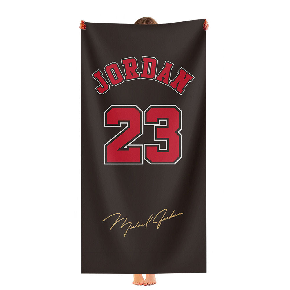 Chicago Bulls Jordan Black Ultra-Soft Luxury Bathroom Towels