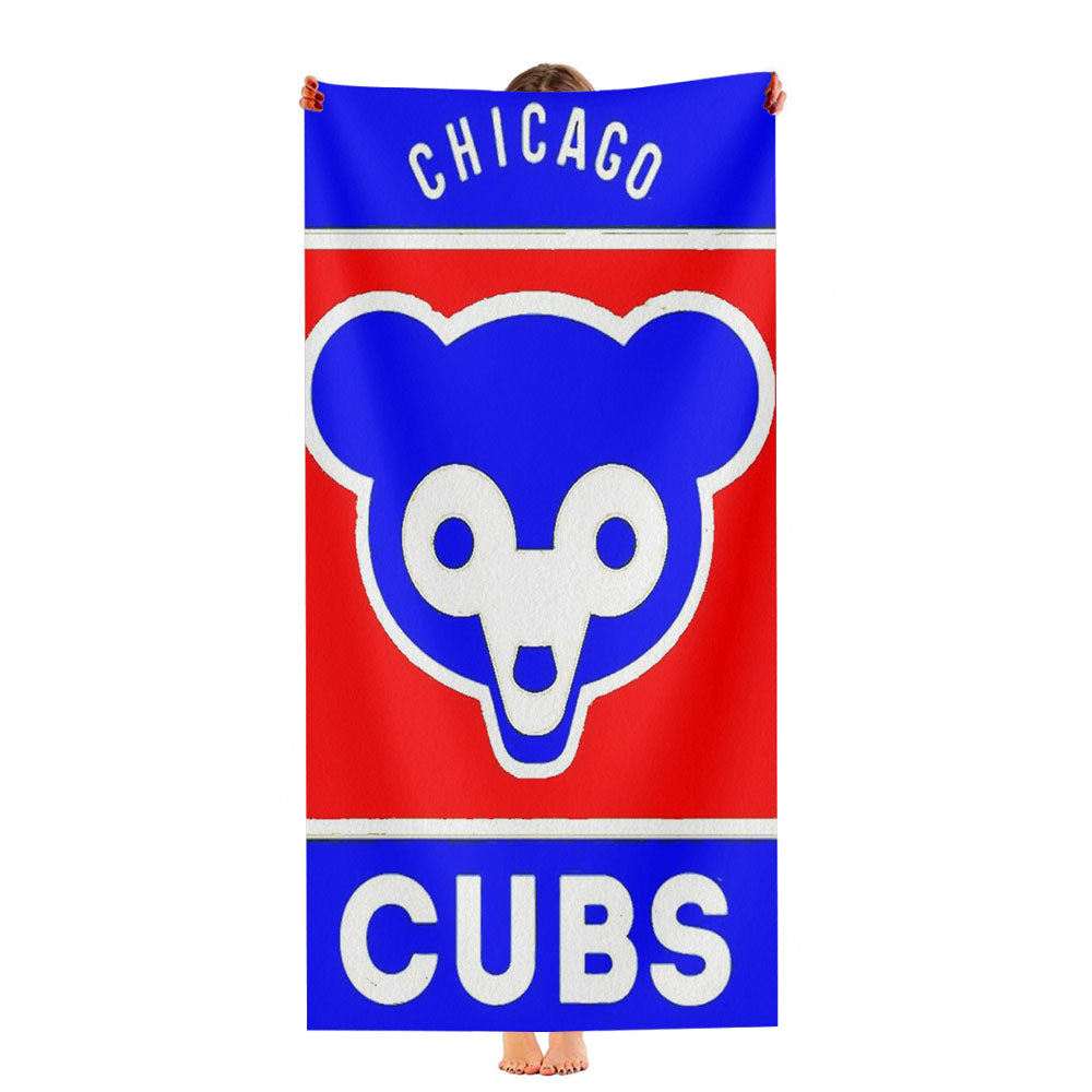 Chicago Cubs Bear Logo Ultra-Soft Luxury Bathroom Towels