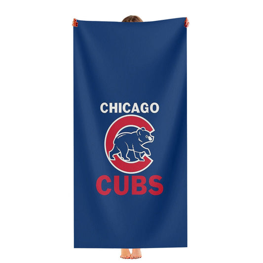 Chicago Cubs Bear Logo Style Ultra-Soft Luxury Bathroom Towels