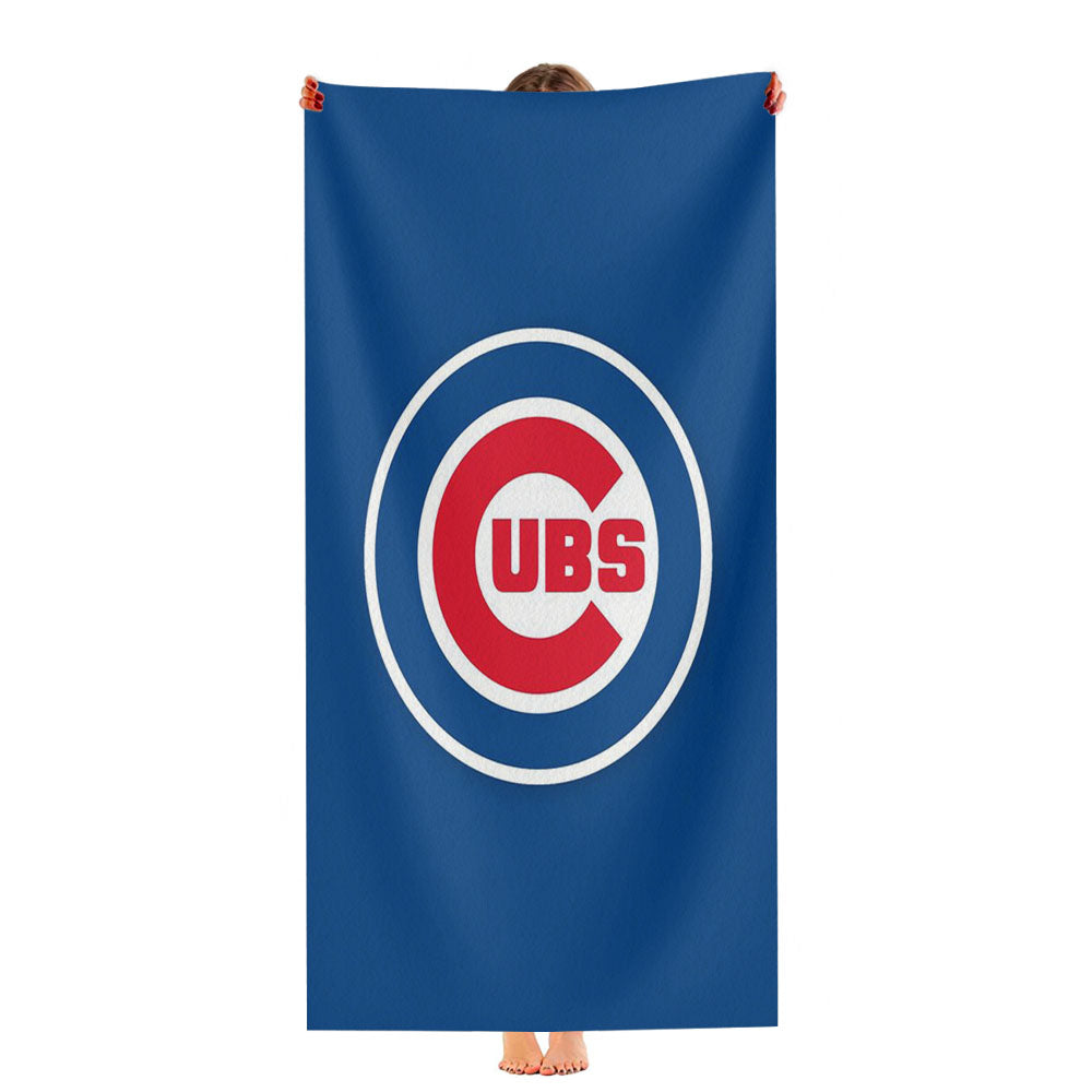Chicago Cubs Blue Circle Logo Ultra-Soft Luxury Bathroom Towels