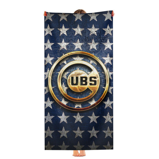 Chicago Cubs Golden Logo Usa Ultra-Soft Luxury Bathroom Towels