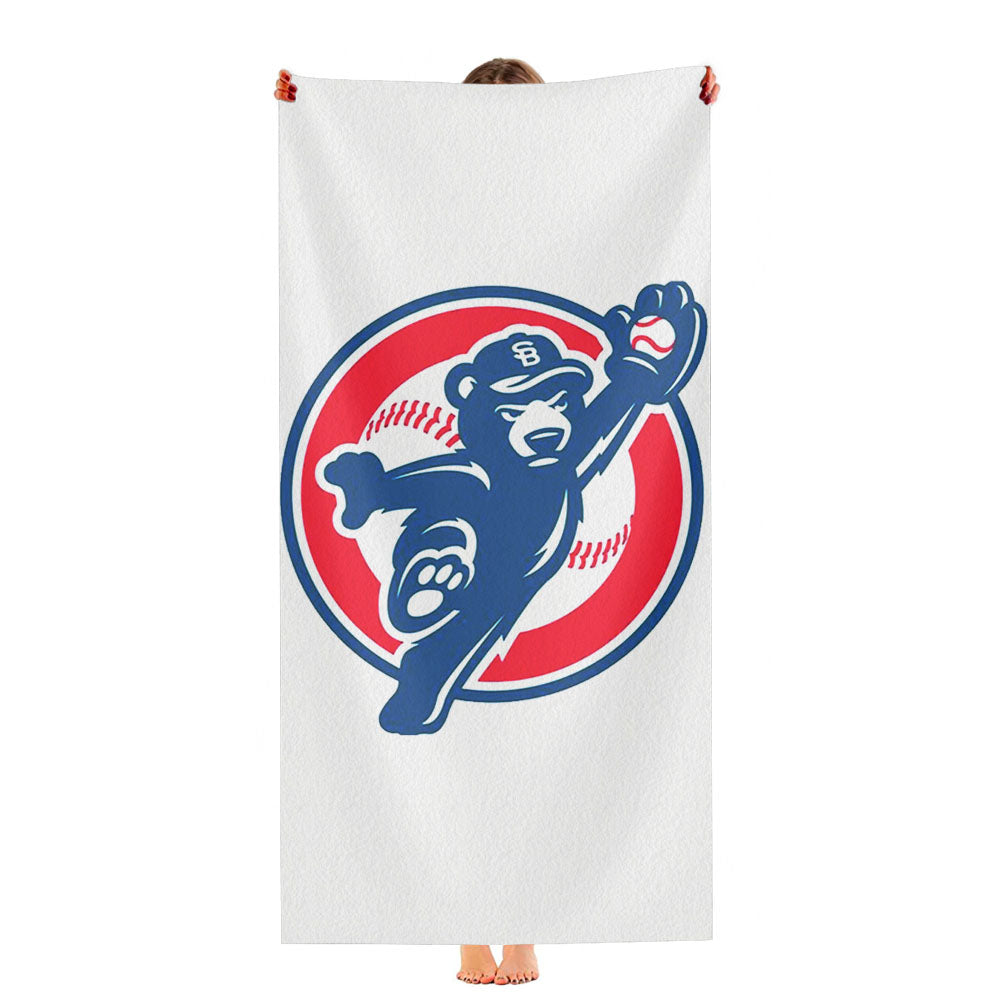 Chicago Cubs Logo Bear Jump Ultra-Soft Luxury Bathroom Towels