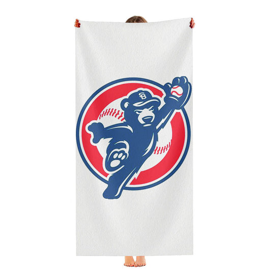 Chicago Cubs Logo Bear Jump Ultra-Soft Luxury Bathroom Towels