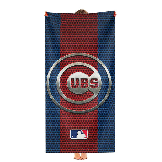 Chicago Cubs Metal Logo Ultra-Soft Luxury Bathroom Towels