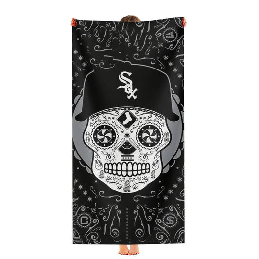 Chicago White Sox Skull Ultra-Soft Luxury Bathroom Towels