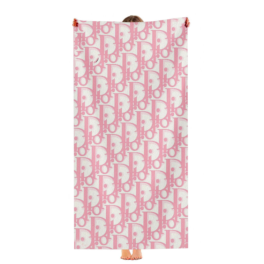Christian Dior Pattern Pink Ultra-Soft Luxury Bathroom Towels