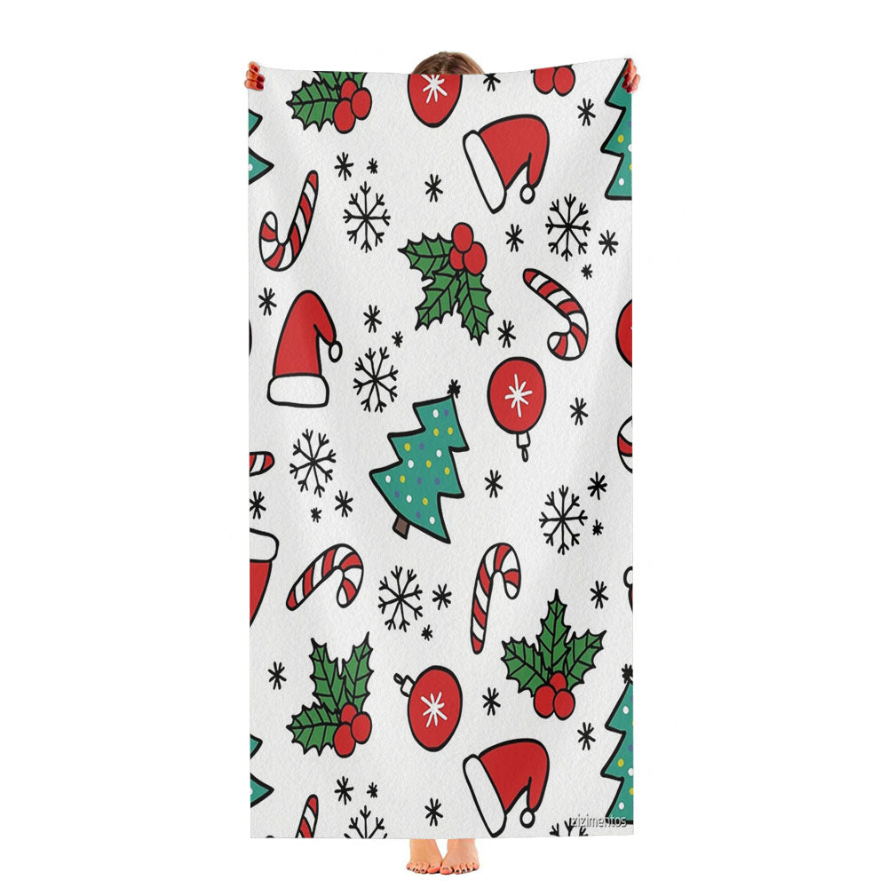 Christmas Pattern Ultra-Soft Luxury Bathroom Towels