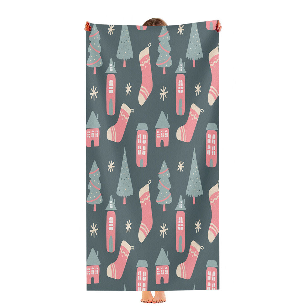 Christmas Patterns Set 07 Ultra-Soft Luxury Bathroom Towels