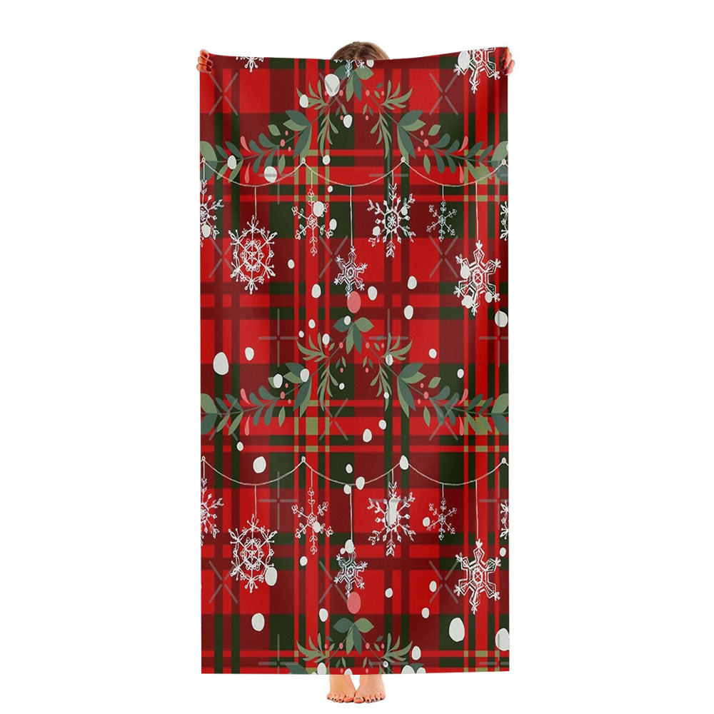 Christmas Snowflake Tartan Ultra-Soft Luxury Bathroom Towels