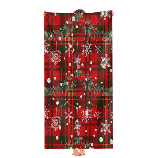 Christmas Snowflake Tartan Ultra-Soft Luxury Bathroom Towels