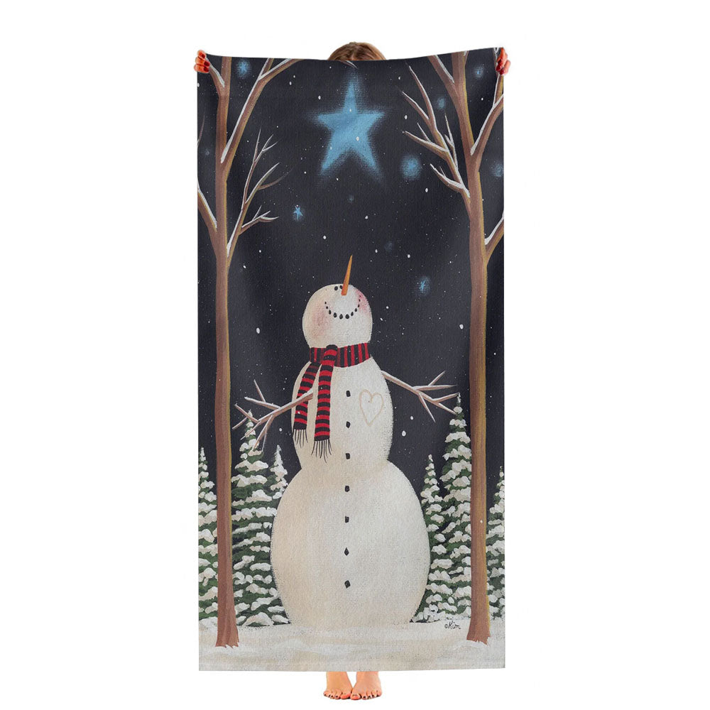 Christmas Snowman Ultra-Soft Luxury Bathroom Towels