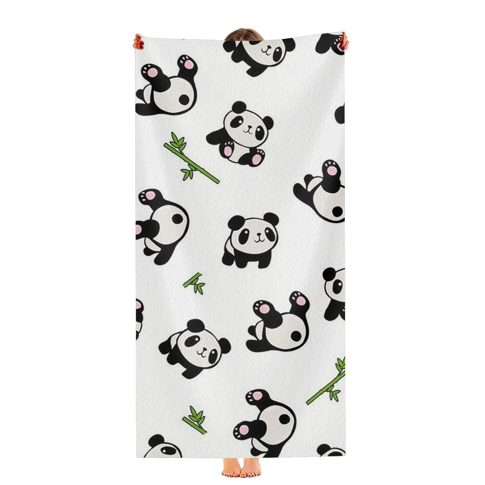 Chubby Panda Funny Pattern Ultra-Soft Luxury Bathroom Towels