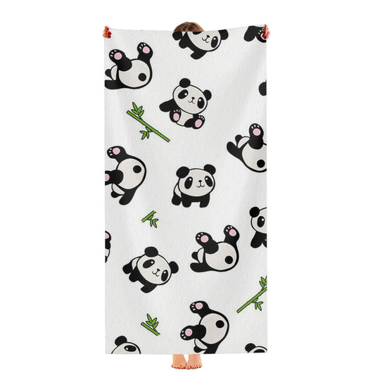 Chubby Panda Funny Pattern Ultra-Soft Luxury Bathroom Towels