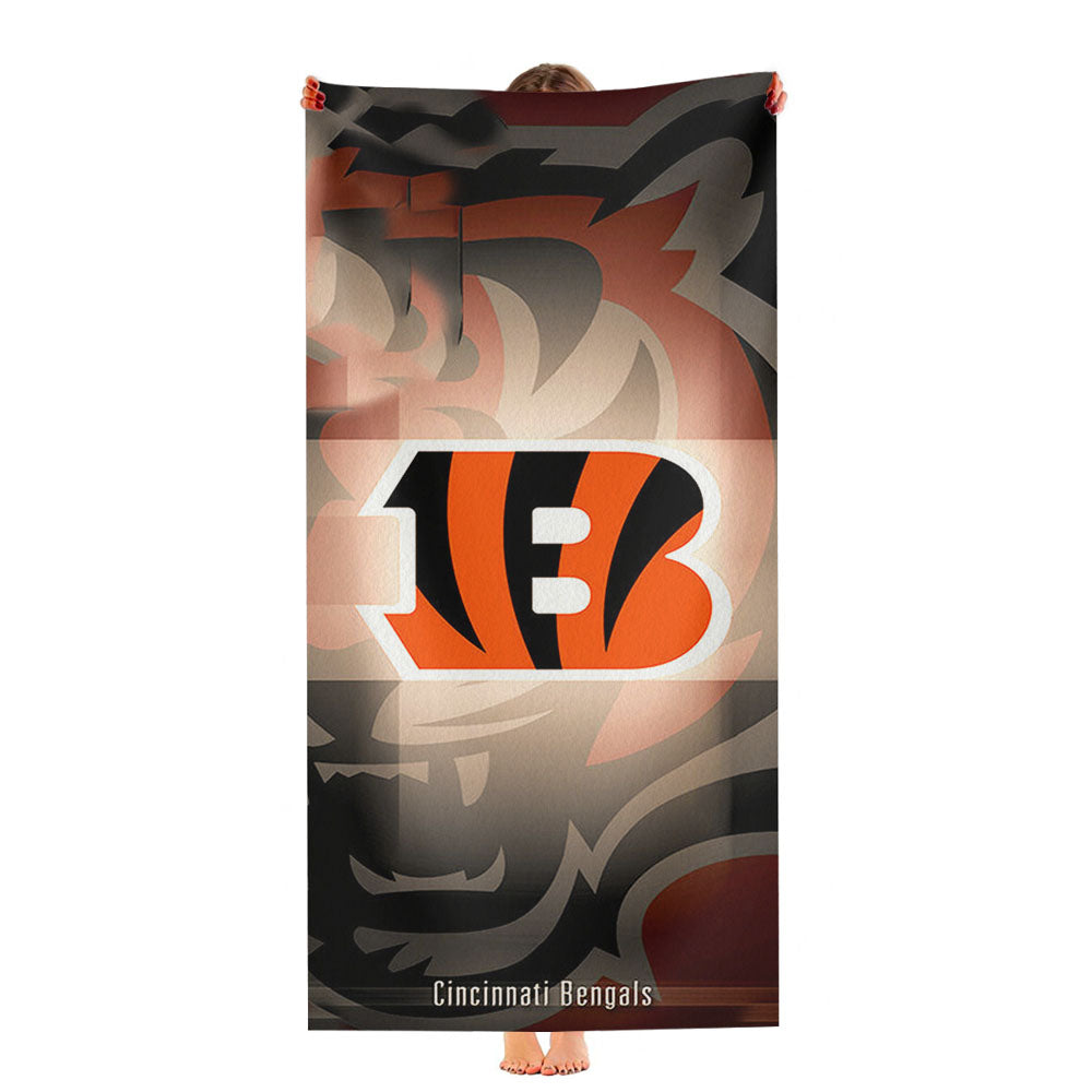 Cincinnati Bengals Logo 9 Ultra-Soft Luxury Bathroom Towels