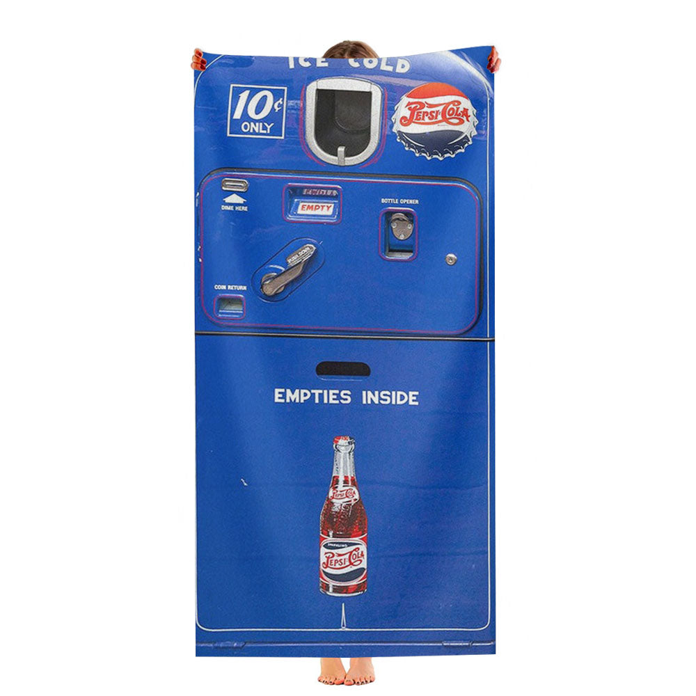 Classic Blue Pepsi Cola Vendo Machine Ultra-Soft Luxury Bathroom Towels