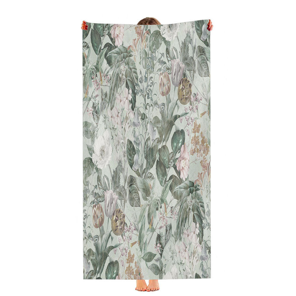 Classic Floral Wallpaper Ultra-Soft Luxury Bathroom Towels