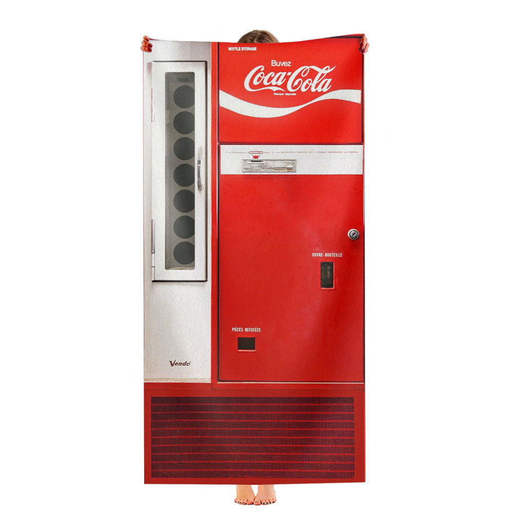 Classic Retro Coca Cola Vending Machine Ultra-Soft Luxury Bathroom Towels