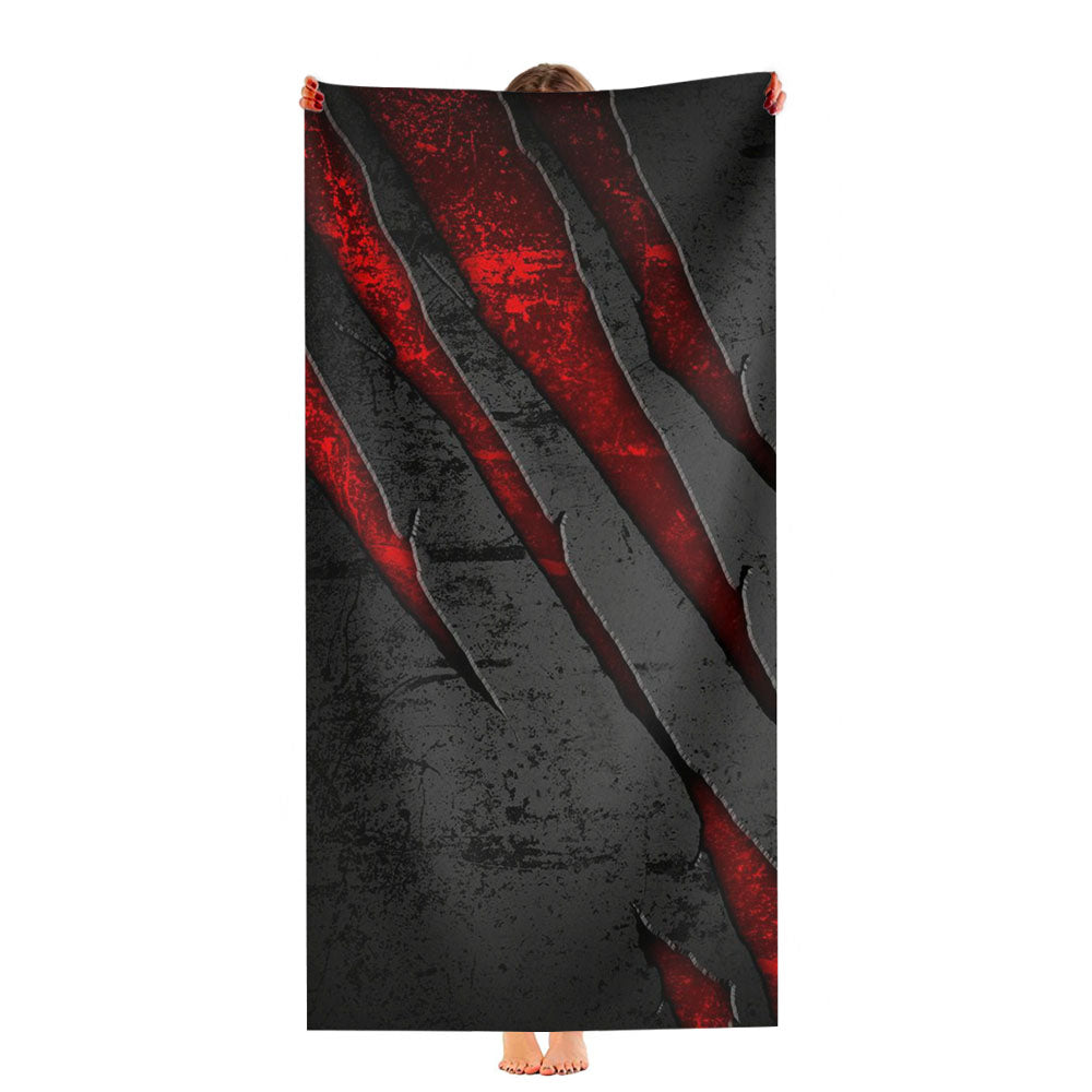 Claw Effect Pattern On Metal Style Ultra-Soft Luxury Bathroom Towels