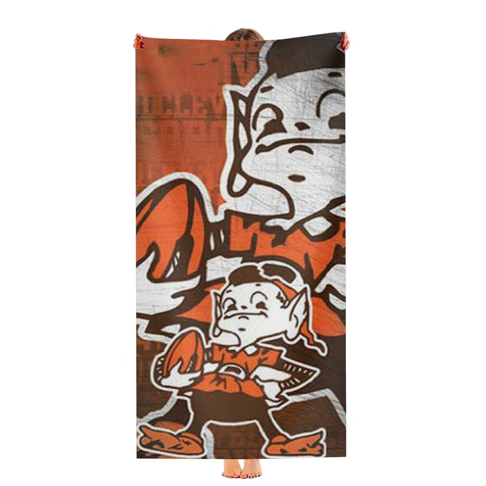 Cleveland Browns Vintage Overlap Ultra-Soft Luxury Bathroom Towels
