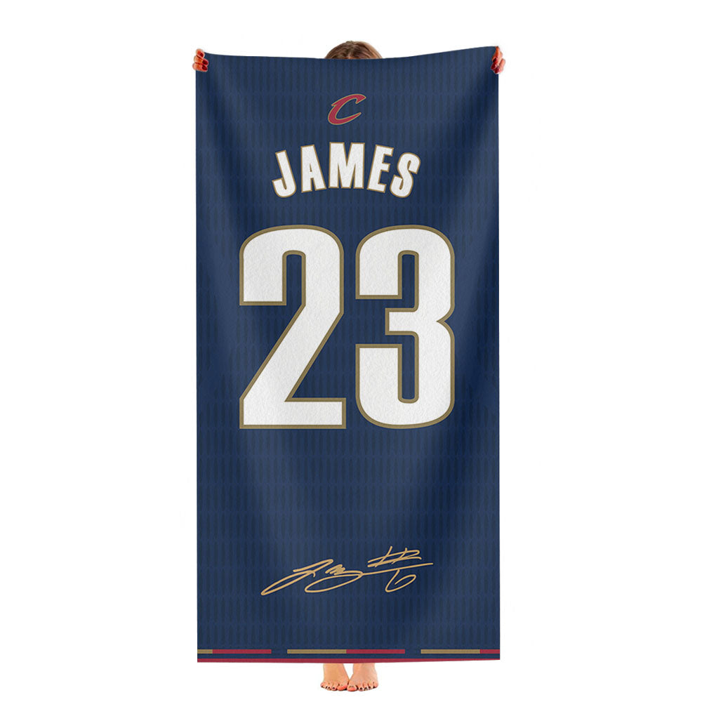 Cleveland Cavaliers James Blue Ultra-Soft Luxury Bathroom Towels