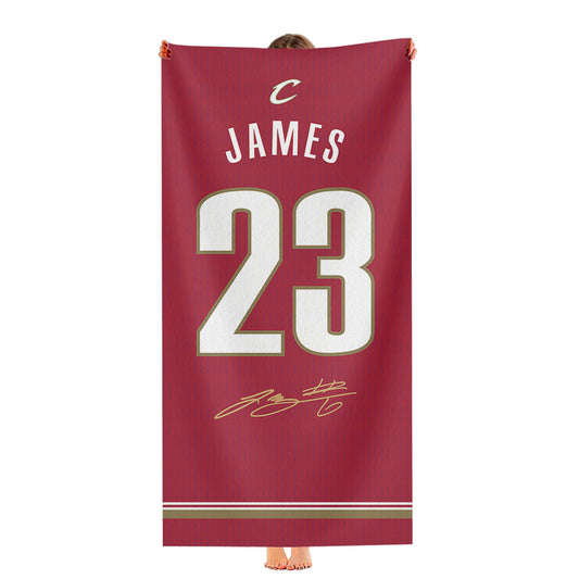 Cleveland Cavaliers James Red Ultra-Soft Luxury Bathroom Towels