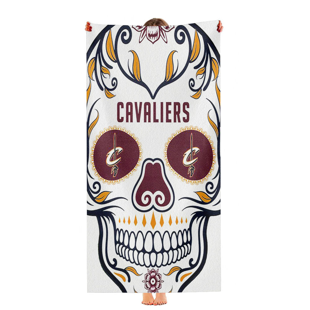 Cleveland Cavaliers Skull Ultra-Soft Luxury Bathroom Towels