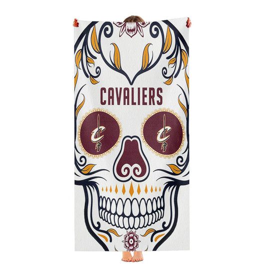 Cleveland Cavaliers Skull Ultra-Soft Luxury Bathroom Towels