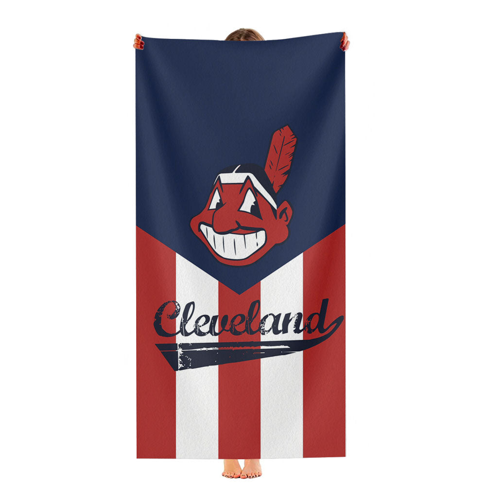 Cleveland Indians Flag Ultra-Soft Luxury Bathroom Towels