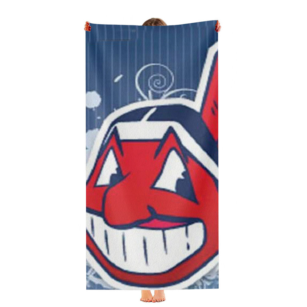 Cleveland Indians Pinstripes Ultra-Soft Luxury Bathroom Towels