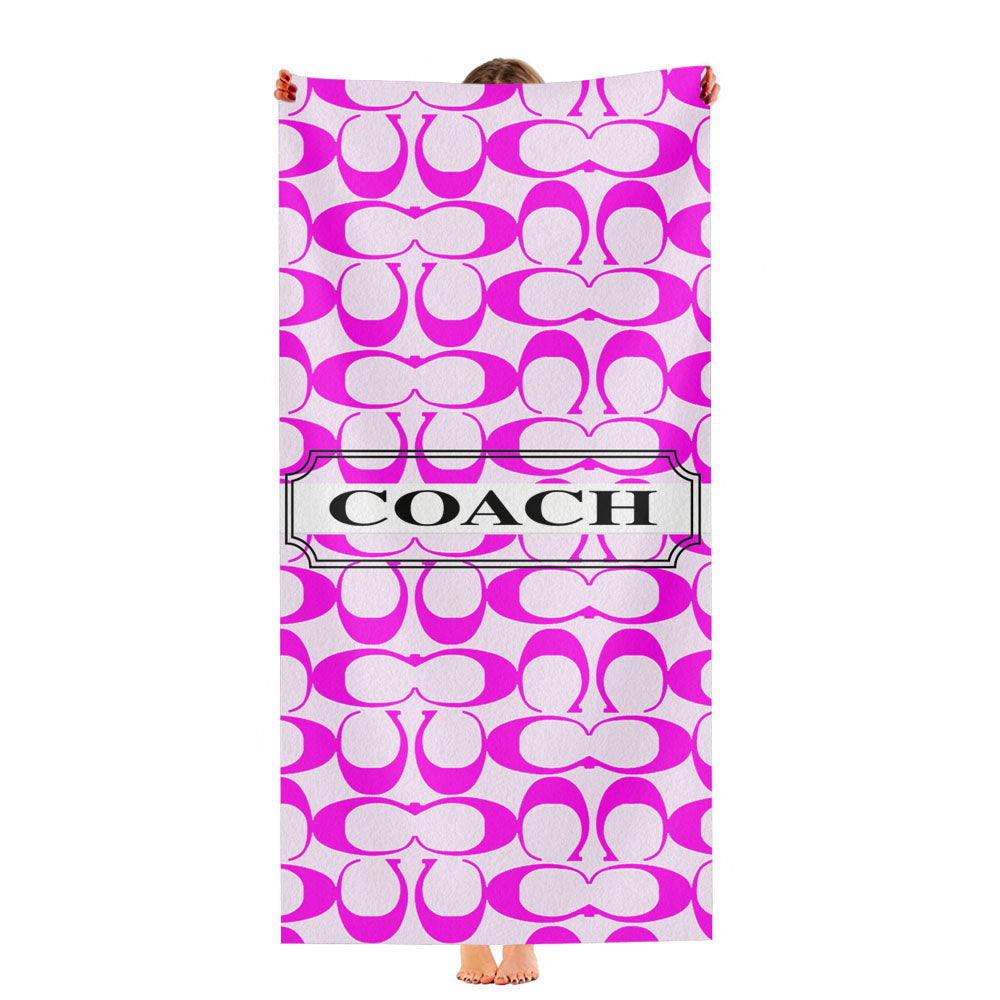 Coach New York Pattern Ultra-Soft Luxury Bathroom Towels