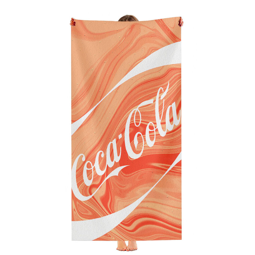 Coca-Cola Marble Pink Ultra-Soft Luxury Bathroom Towels