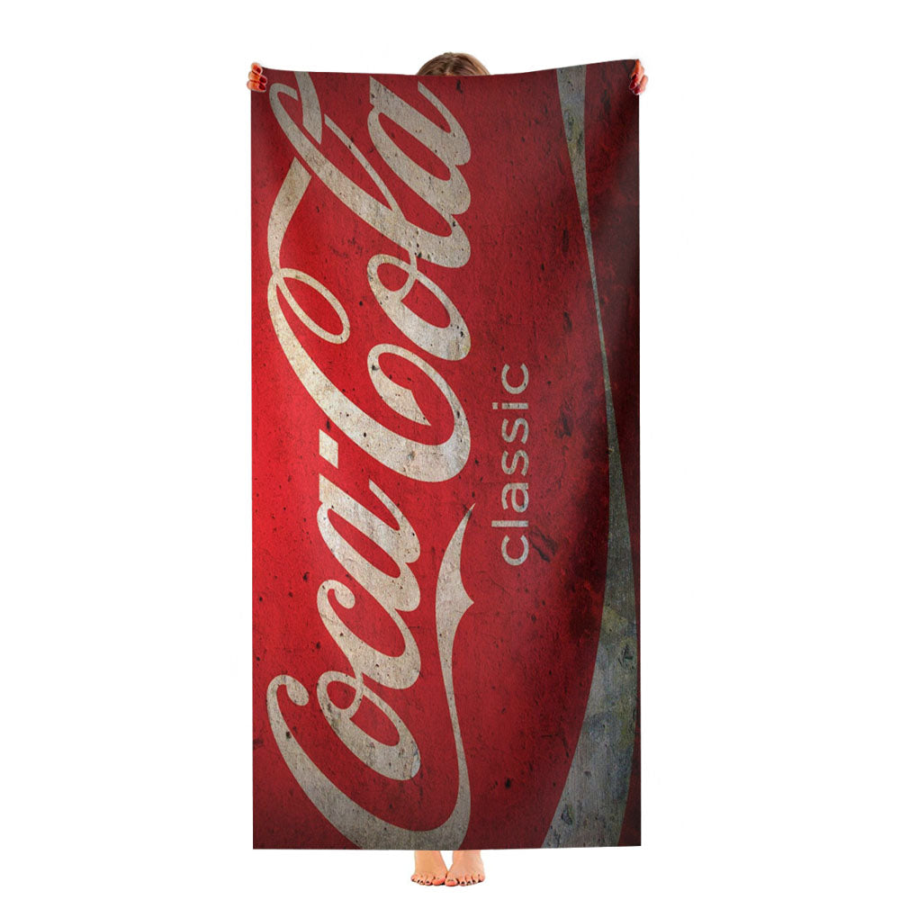 Coca Cola Classic Vintage Logo Red Ultra-Soft Luxury Bathroom Towels