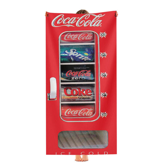 Coca Cola Ice Cold Vending Machine Ultra-Soft Luxury Bathroom Towels