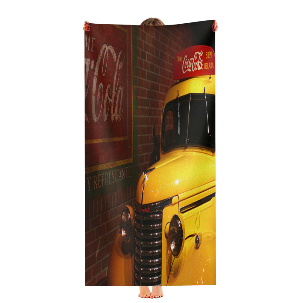 Coca Cola Truck Design Ultra-Soft Luxury Bathroom Towels