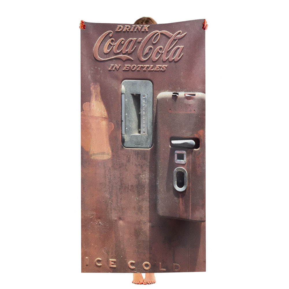 Coca Cola Wood Vending Machine Ultra-Soft Luxury Bathroom Towels