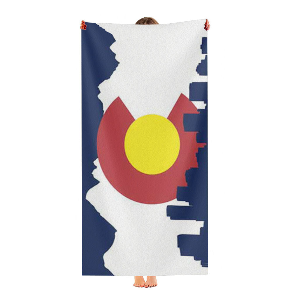 Colorado Flag Skyline Ultra-Soft Luxury Bathroom Towels