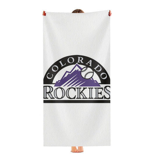 Colorado Rockies Baseball Logo White Ultra-Soft Luxury Bathroom Towels
