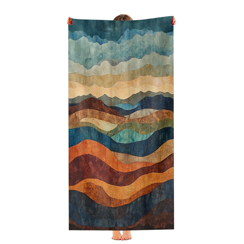 Colorful Abstract Ultra-Soft Luxury Bathroom Towels