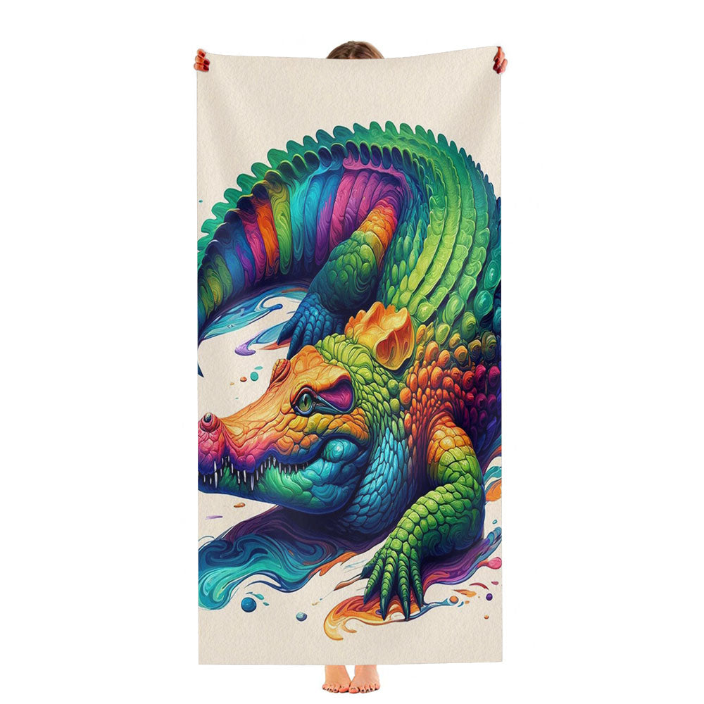 Colorful Alligator Ultra-Soft Luxury Bathroom Towels