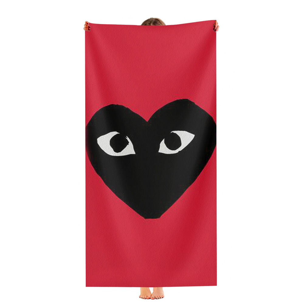 Comme Des Garcons Black And Red Ultra-Soft Luxury Bathroom Towels