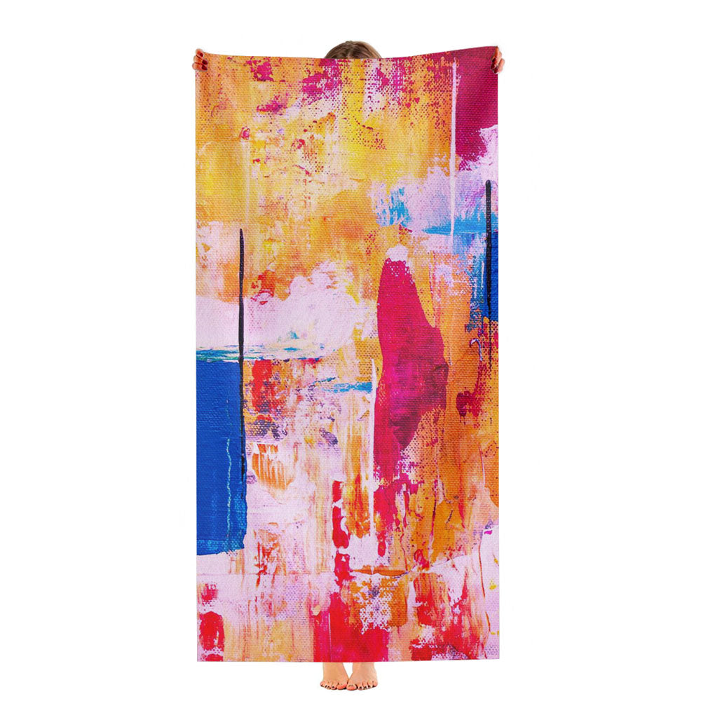 Contemporary Painting Pattern Ultra-Soft Luxury Bathroom Towels