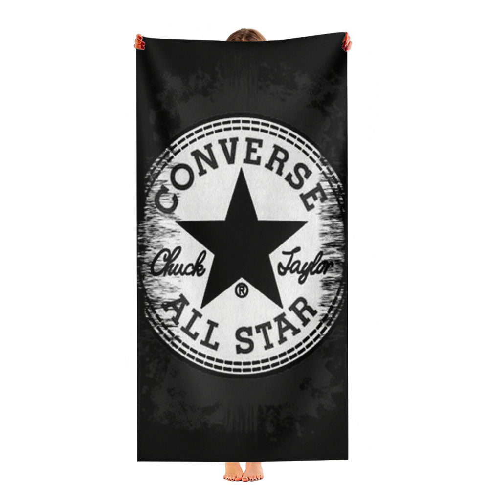 Converse Black Withe Ultra-Soft Luxury Bathroom Towels