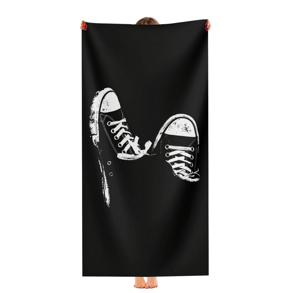 Converse White Silhouette Ultra-Soft Luxury Bathroom Towels