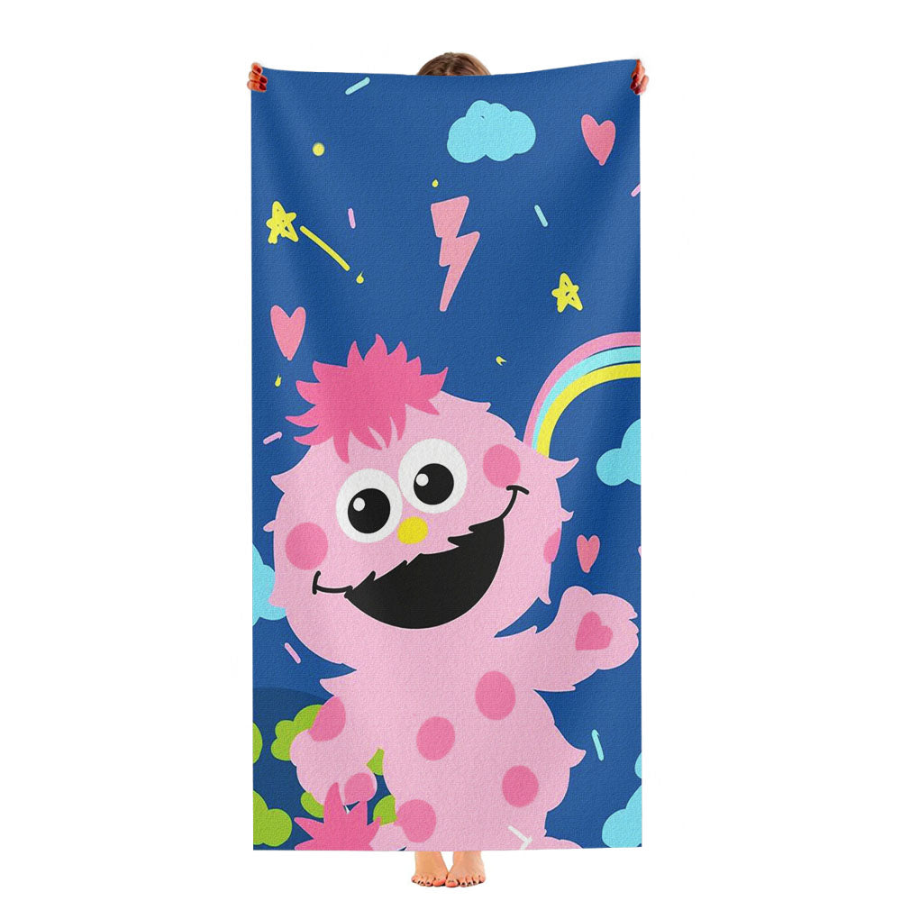 Cookie Monster Cartoon Creative Ultra-Soft Luxury Bathroom Towels