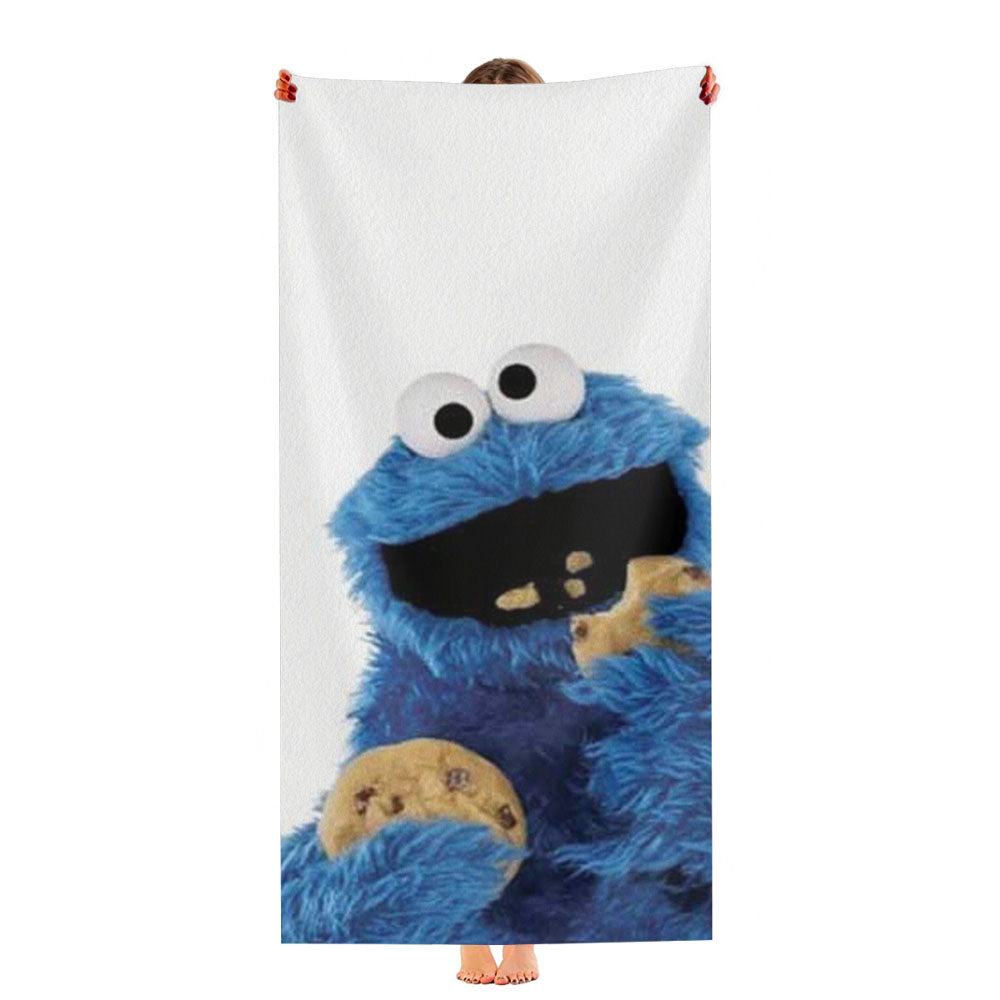 Cookie Monster Plain Wht Ultra-Soft Luxury Bathroom Towels