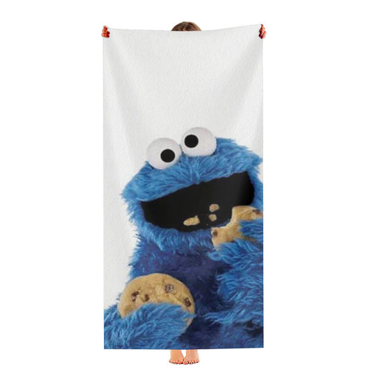 Cookie Monster Plain Wht Ultra-Soft Luxury Bathroom Towels